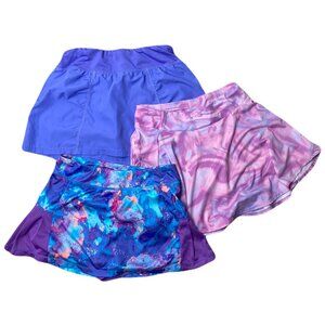 All In Motion/Champion Athletic Skort Lot Of 3 Purple/Pink/Blue Girl's L 10/12